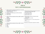 BIBLIA - test z odpowiedziami (szkoła podstawowa)