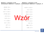 Mnożenie i dzielenie liczb dziesiętnych dodatnich i ujemnych | matematyka | 26 kolumn