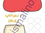 Karta pracy "wytnij i sklej" muchomor
