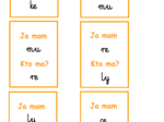 Zestaw kart typu kto ma, ja mam – nauka czytania