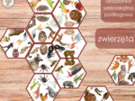 Układanka sześciokątna podłogowa - zwierzęta