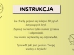 Quiz prezentacja bryły na początek