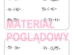 Szybkie karteczki – dodawanie, odejmowanie, mnożenie, dzielenie liczb całkowitych, działania na liczbach wymiernych (karta pracy, kartkówka kl 4, 5, 6, 7, 8)