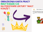 📚 Obrazkowa karta pracy z lektury "Mały Książę" 🌟