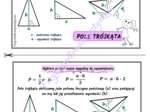 Pole trójkąta - wklejka do zeszytu.