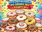 TŁUSTY CZWARTEK – kolorowanka XL (4×A4 + miniatura A4) - plakat - dekoracja