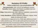 🏰 Gazetka historyczna – Kazimierz III Wielki | Edukacyjna dekoracja sali historycznej lub biblioteki