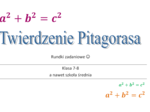 Twierdzenie Pitagorasa - rundki zadaniowe klasa 7, 8