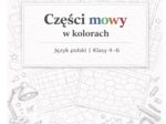 Części mowy w kolorach - zestaw 20 kart pracy (kl. 4-6)