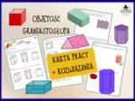 OBJĘTOŚĆ GRANIASTOSŁUPA - karta pracy z rozwiązaniami - klasa 5-7