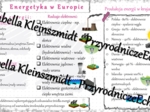Sketchnotka - notatka „Energetyka w Europie” wykonana w power point do edycji. Geografia 6; „Gospodarka Europy”