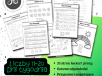 Liczby 11-20, Dni tygodnia - karty pracy do języka angielskiego dla klas 1-3
