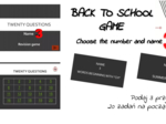 Back to school - Name 3... - Revision Game