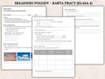 KARTA PRACY - Składniki pogody i jej pomiary, klasa 4 (45min)