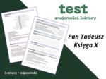 Test – „Pan Tadeusz”, Księga X