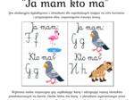 Gra edukacyjno-dydaktyczna „Ja mam… kto ma?” Alfabet - wersja pisana - (kolorowa) - 32 karty