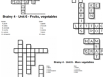 Brainy 4 – Unit 6 – krzyżówki – Food/Fruits, vegetables, and others/More vegetables