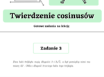 Twierdzenie cosinusów - gotowe zadania na lekcję. Szkoła średnia :-)