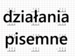 Działania pisemne