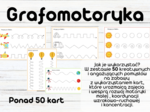 GRAFOMOTORYKA - Karty pracy + kreatywne i angażujące pomysły na zabawy z ich wykorzystaniem, rozwój małej motoryki małej , koordynacji wzrokowo-ruchowej i koncentracji