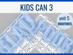 Kids Can 3 unit 5 ROUTINES– zakładki do książki