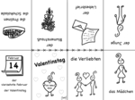 Valentinstag Minibuch Vokabeln
