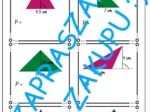 Karta pracy, kartkówka - obliczanie pól trójkątów.