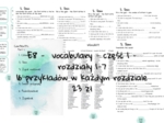 Egzamin ósmoklasisty - vocabulary - part 1 - rozdziały 1-7 - ponad 100 przykładowych zdań w 6 formach - online i offline