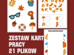 Jesienne karty pracy - przedszkole 21 x pdf i jpg