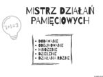 Mistrz działań pamięciowych - klasa 4