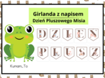 Girlanda, napis- Dzień Pluszowego Misia