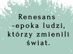 Renesans - ogólna charakterystyka epoki
