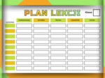 Uroczy Plan Lekcji w formacie A4 – plik PDF