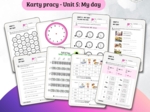 New English Adventure 3 – Unit 5: My day – Karty pracy dla klasy 3
