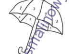 Pokoloruj parasol po numerach
