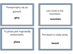 Fiszki - wakacje, język angielski