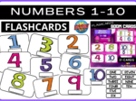 NUMBERS 1-10 - FLASHCARDS