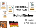 Ich habe... Wer hat? Schulfächer
