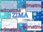 Zima i czas - gazetka szkolna + karta pracy. Matematyka