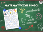 MATEMATYCZNE BINGO - na początek roku szkolnego, pierwsze lekcje matematyki