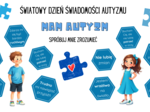 Gazetka na Światowy Dzień Świadomości Autyzmu/ Mam autyzm spróbuj mnie zrozumieć/możliwość własnej aranżacji