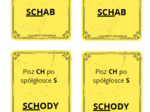 Memory ortograficzne – zasady pisowni ch-h (wersja kolorowa)