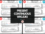PRESENT CONTINUOUS - wklejki dla klas 6-8