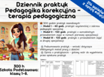 DZIENNIK PRAKTYK – PEDAGOGIKA KOREKCYJNA – TERAPIA PEDAGOGICZNA (300h)