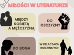 Motyw miłości w literaturze - karta informacyjna, wklejka