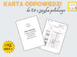 Karta odpowiedzi do egzaminu ósmoklasisty z języka polskiego w 2023 r.