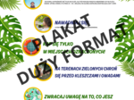 Plakat "Bezpieczne Wakacje – Porady i Numery Alarmowe" – idealny do szkoły, świetlicy, biblioteki, instytucji publicznych