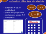 Równania liniowe (liczby całkowite), różne typy pierwiastków | matematyka, algebra | 26 kolumn