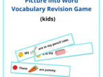 Picture into Word Revision Game (Kids)