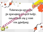 Tolerancja - plakaty z cytatami i aforyzmami
